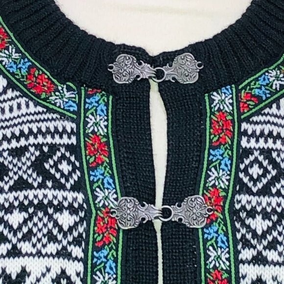 NORWear Wool Blend Icelandic Fair Isle Sweater  - Size S - Picture 3 of 11